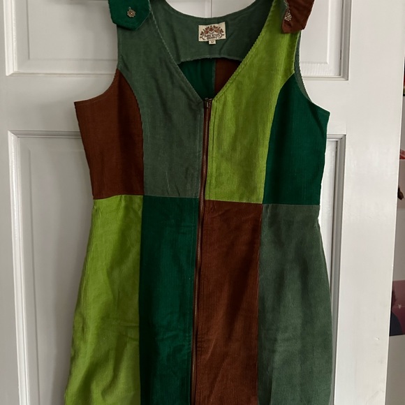 Nine Lives Bazzar Corduroy Patchwork Dress - Picture 2 of 4